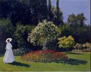 Monet Claude Woman in the Garden. Sainte-Adresse  - Hermitage